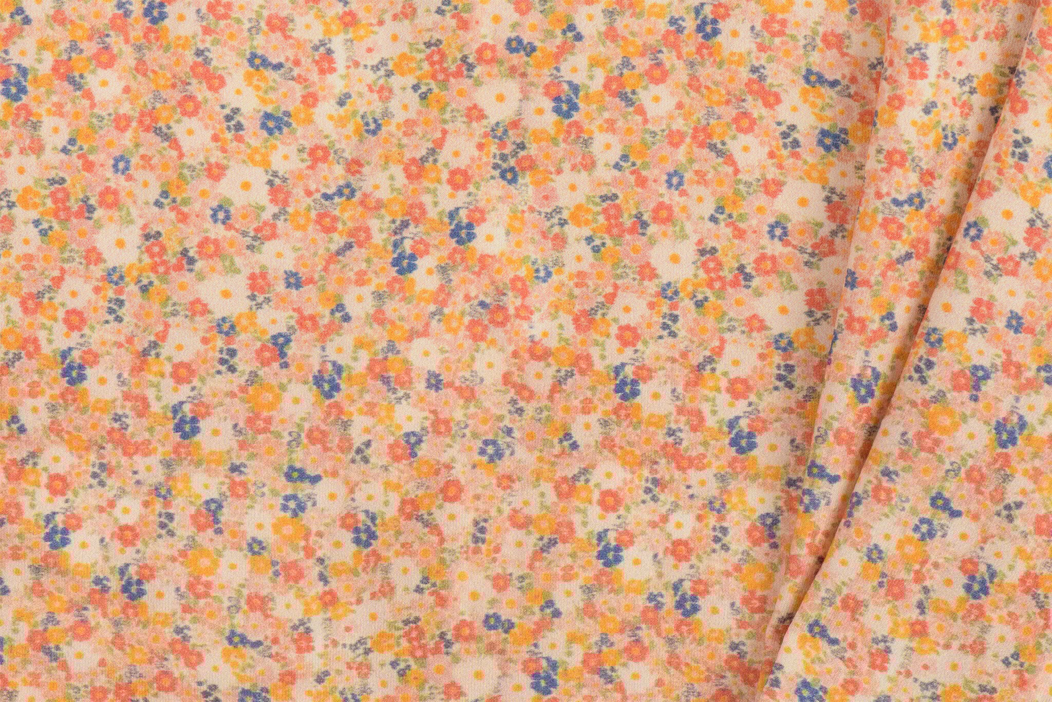 Jersey Katoen Tijdloze Bloem Donker Blauw – Zacht & Rekbaar