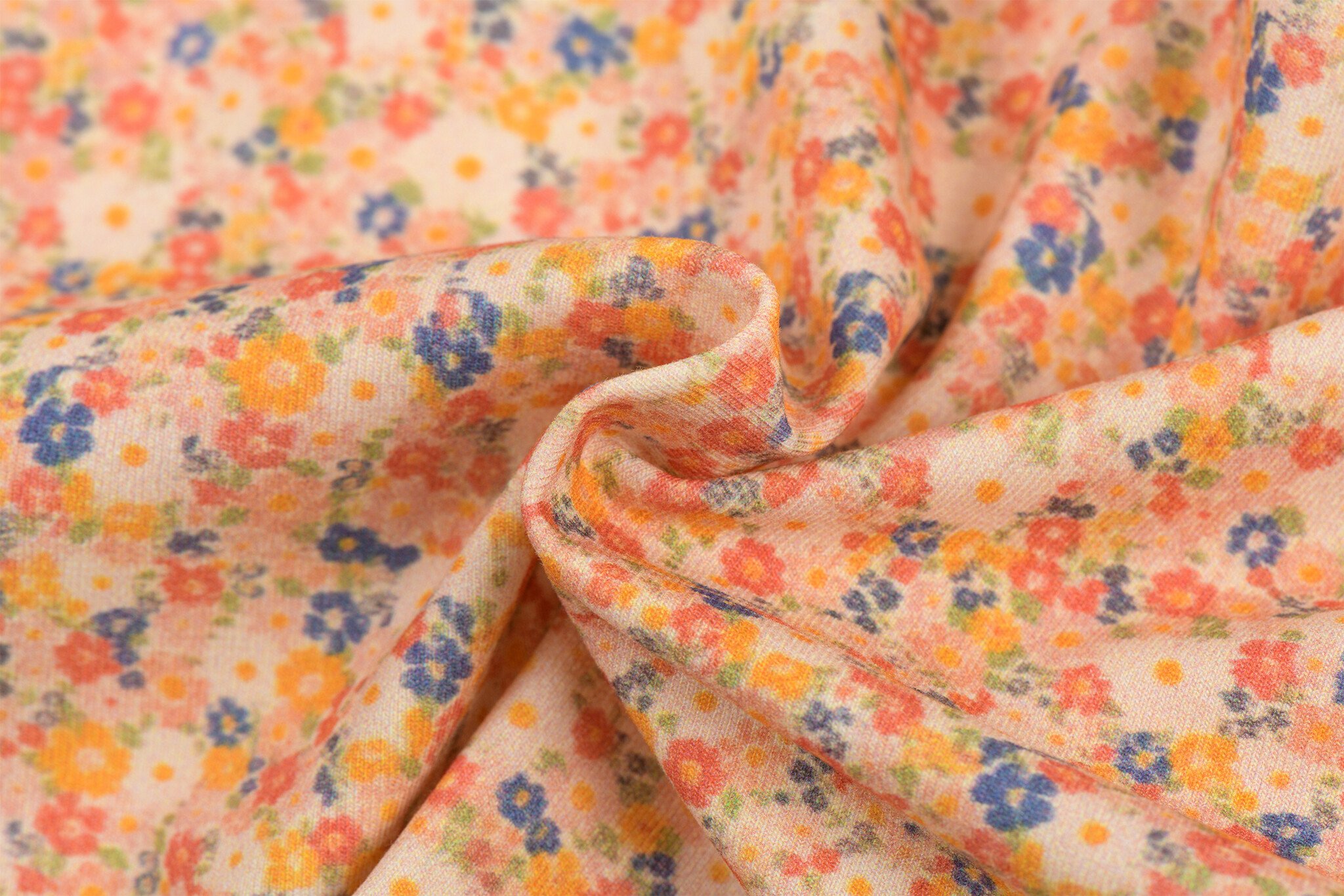 Jersey Katoen Tijdloze Bloem Donker Blauw – Zacht & Rekbaar