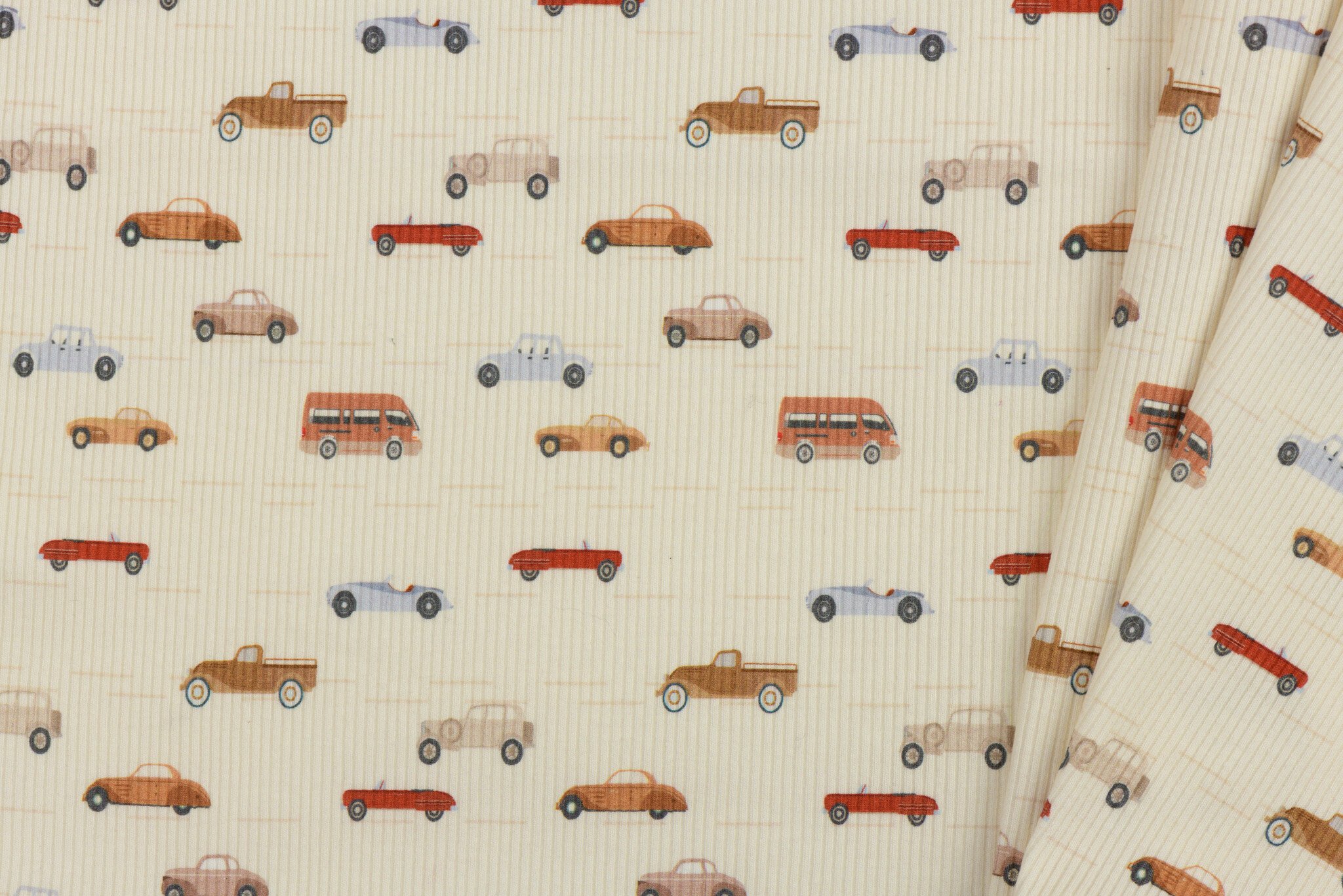 Rib Jersey Stof Kleine Auto’s – Stoer & Speels