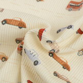 Rib Jersey Stof Kleine Auto’s – Stoer & Speels