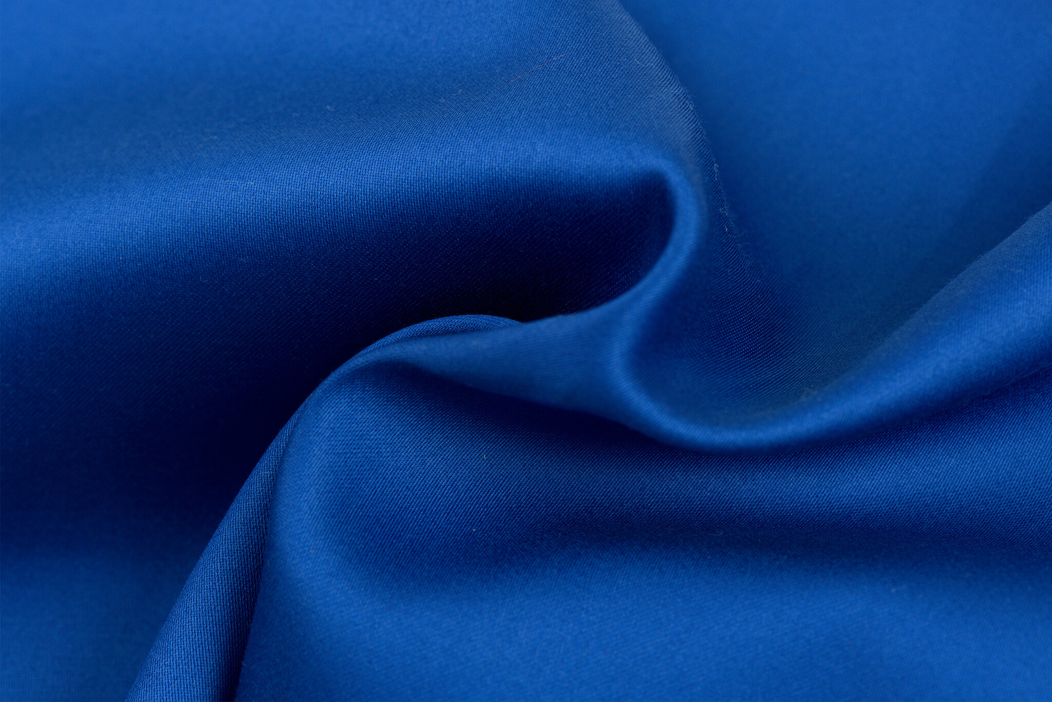 Katoen Satijn Stof Diep Kobaltblauw – Zacht, Glanzend & Ademend
