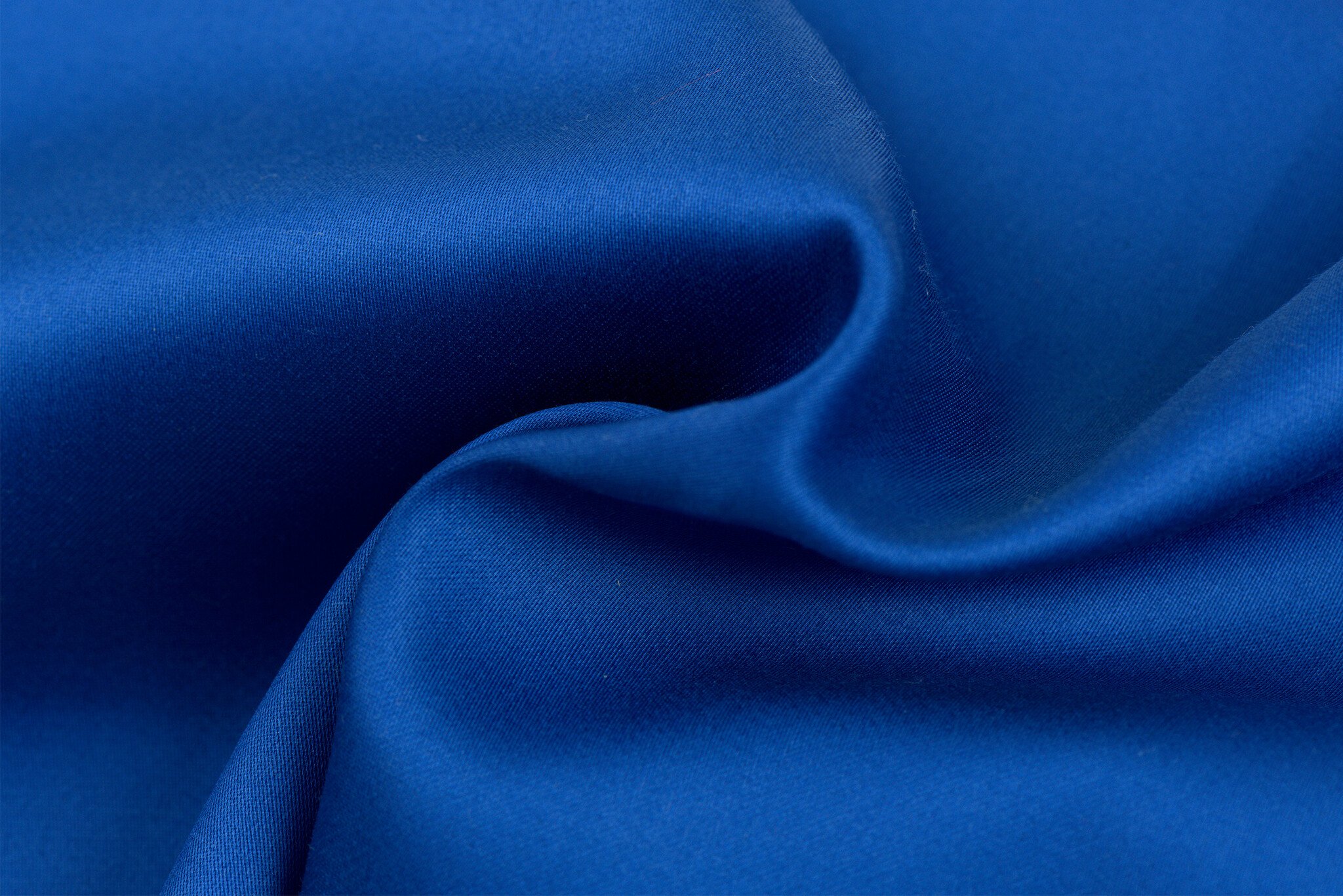 Katoen Satijn Stof Diep Kobaltblauw – Zacht, Glanzend & Ademend