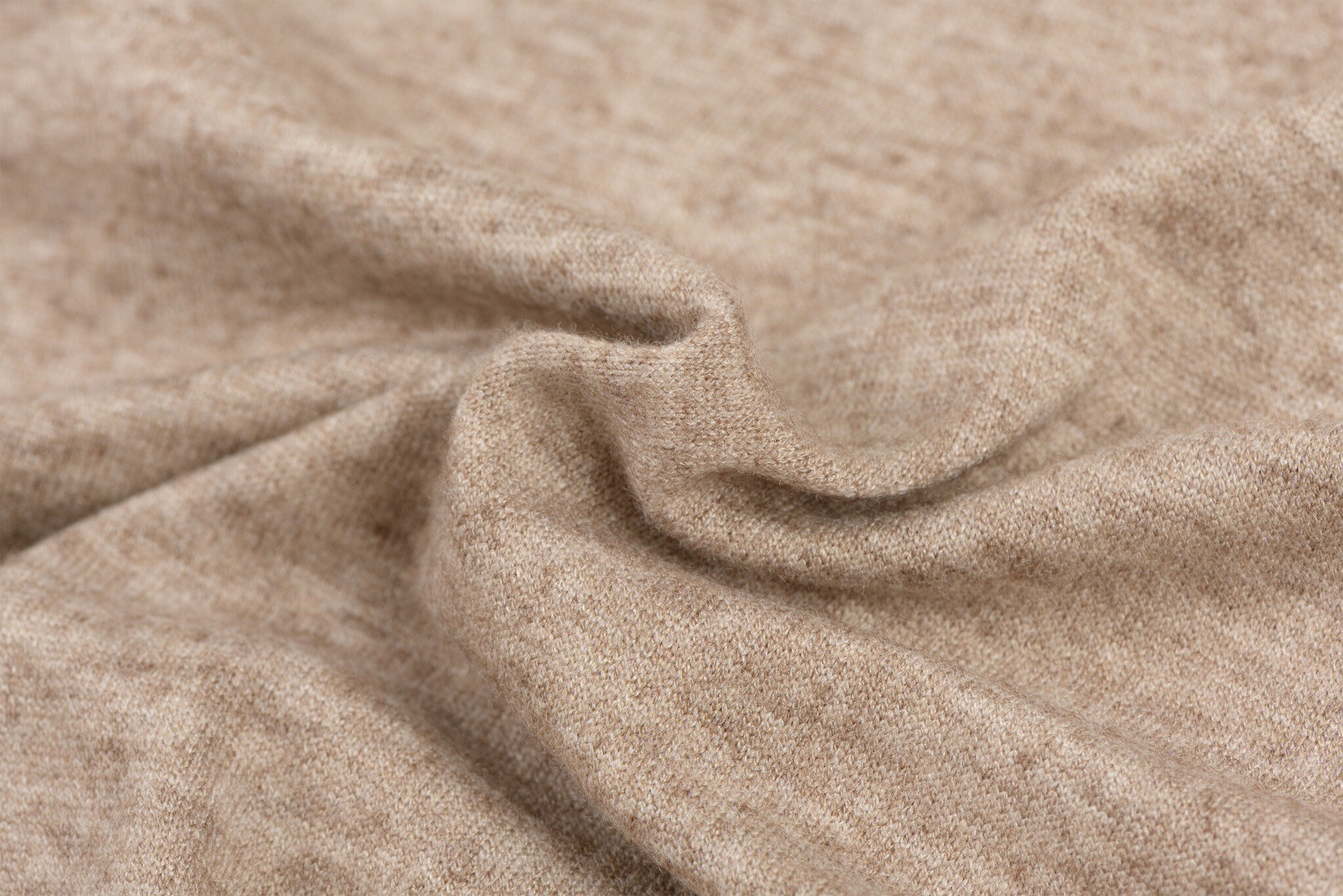 Cashmere Touch Jersey Stof Taupe Melange – Zacht & Stretchy