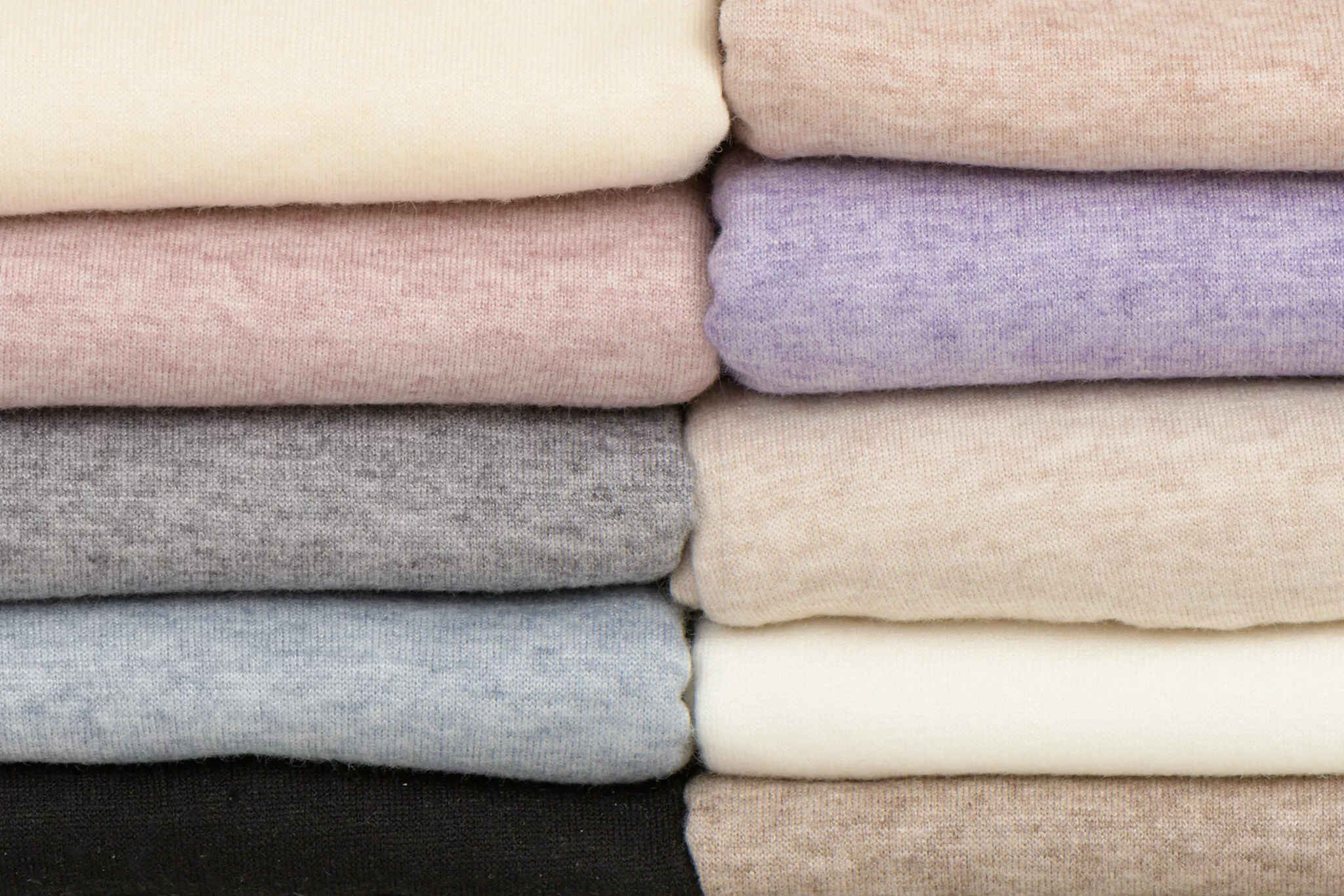 Cashmere Touch Jersey Stof Licht Beige Melange – Zacht & Stretchy