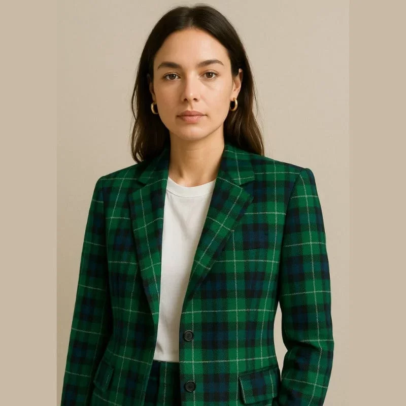 Schotse Ruit Stof Stretch – Klassiek, Zacht & Comfortabel