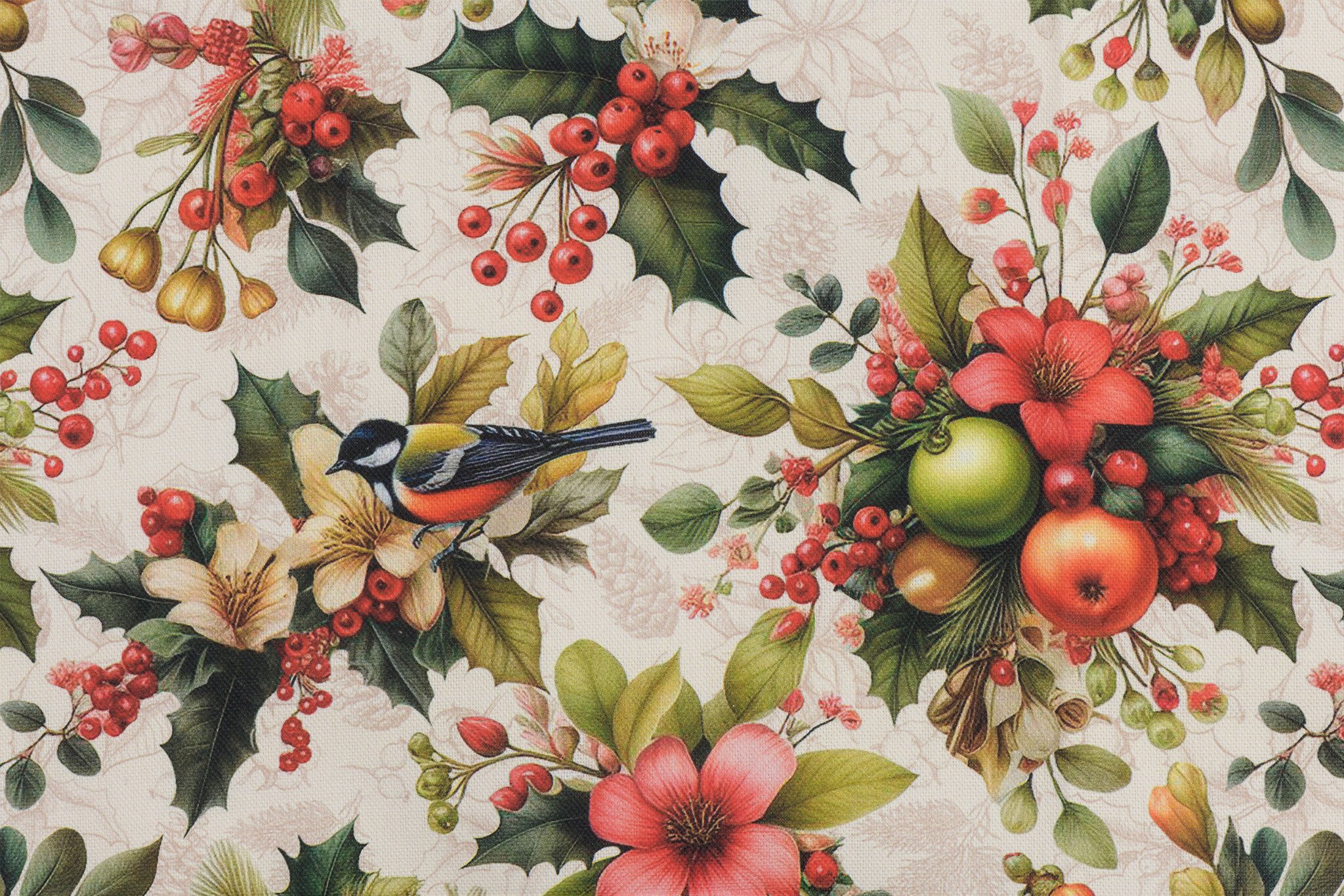 Deco Stof Kerst – Kersttuin – Sfeervol, Stevig & Feestelijk