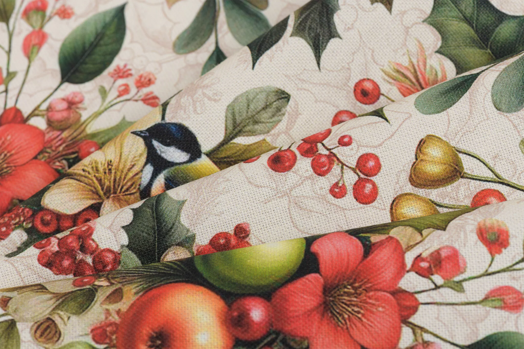 Deco Stof Kerst – Kersttuin – Sfeervol, Stevig & Feestelijk