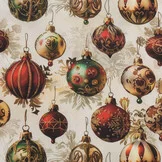 Deco Stof Kerst – Kerstballen Elegance – Chique & Feestelijk