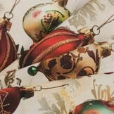 Deco Stof Kerst – Kerstballen Elegance – Chique & Feestelijk