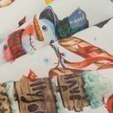 Deco Stof Kerst – Holly Jolly Snowman – Vrolijk & Feestelijk