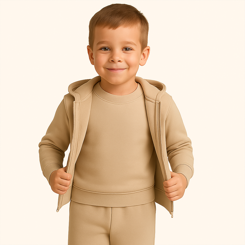 Joggingstof Licht Beige – Zacht, Warm & Comfortabel