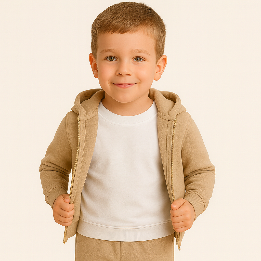 Joggingstof Donker Beige – Zacht, Warm & Comfortabel