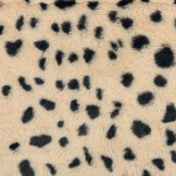 Faux Fur Stof Serval Lin / Zwart – Zacht, Warm & Stijlvol