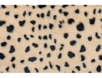 Faux Fur Stof Serval – Lin / Zwart