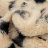 Faux Fur Stof Serval Lin / Zwart – Zacht, Warm & Stijlvol