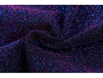 Lurex Glitter Jersey Stof Blauw – Roze