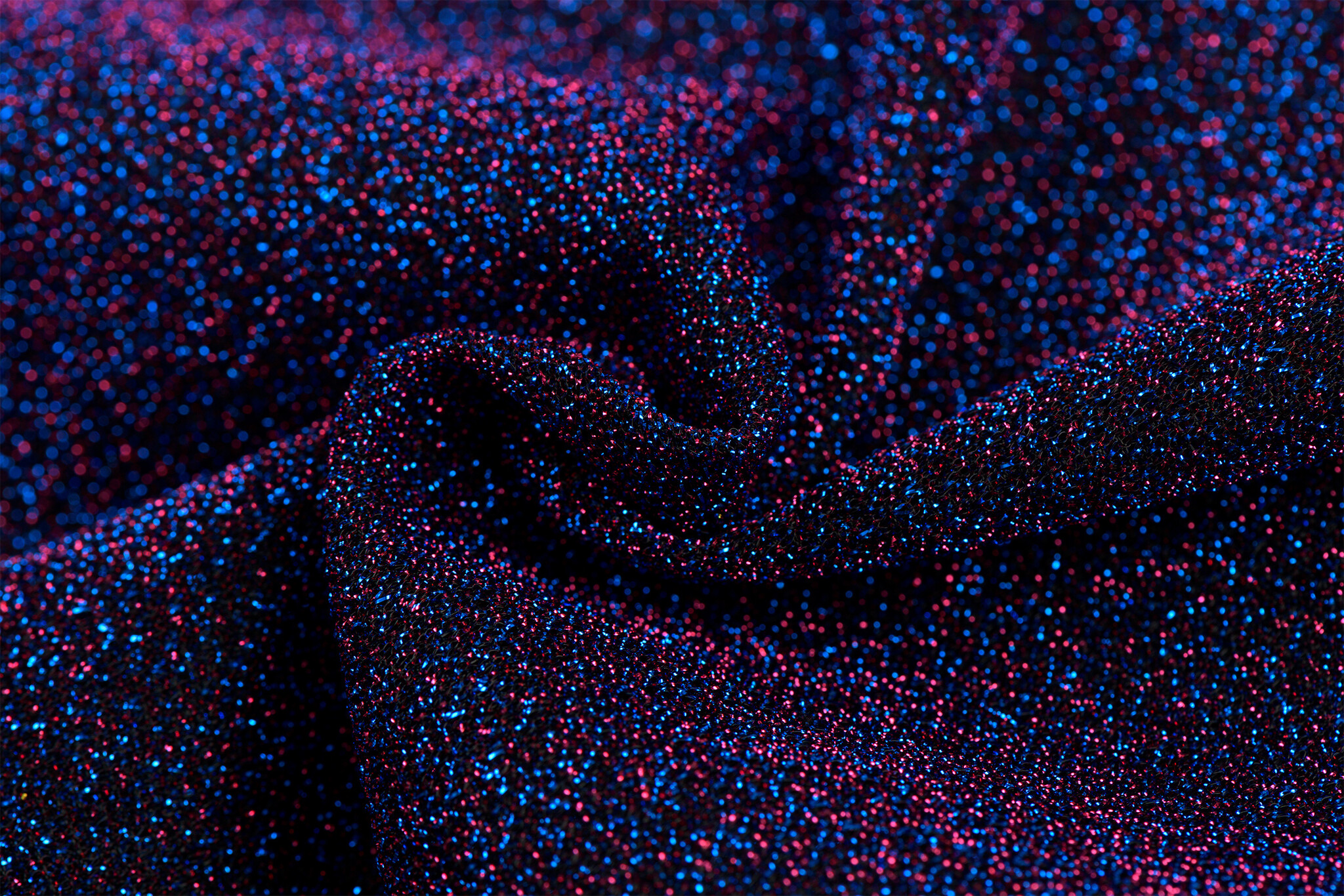 Lurex Glitter Jersey Stof Blauw – Roze – Sprankelend & Veelzijdig