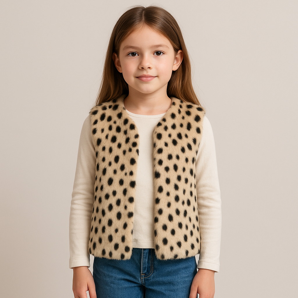Faux Fur Stof Serval Lin / Zwart – Zacht, Warm & Stijlvol