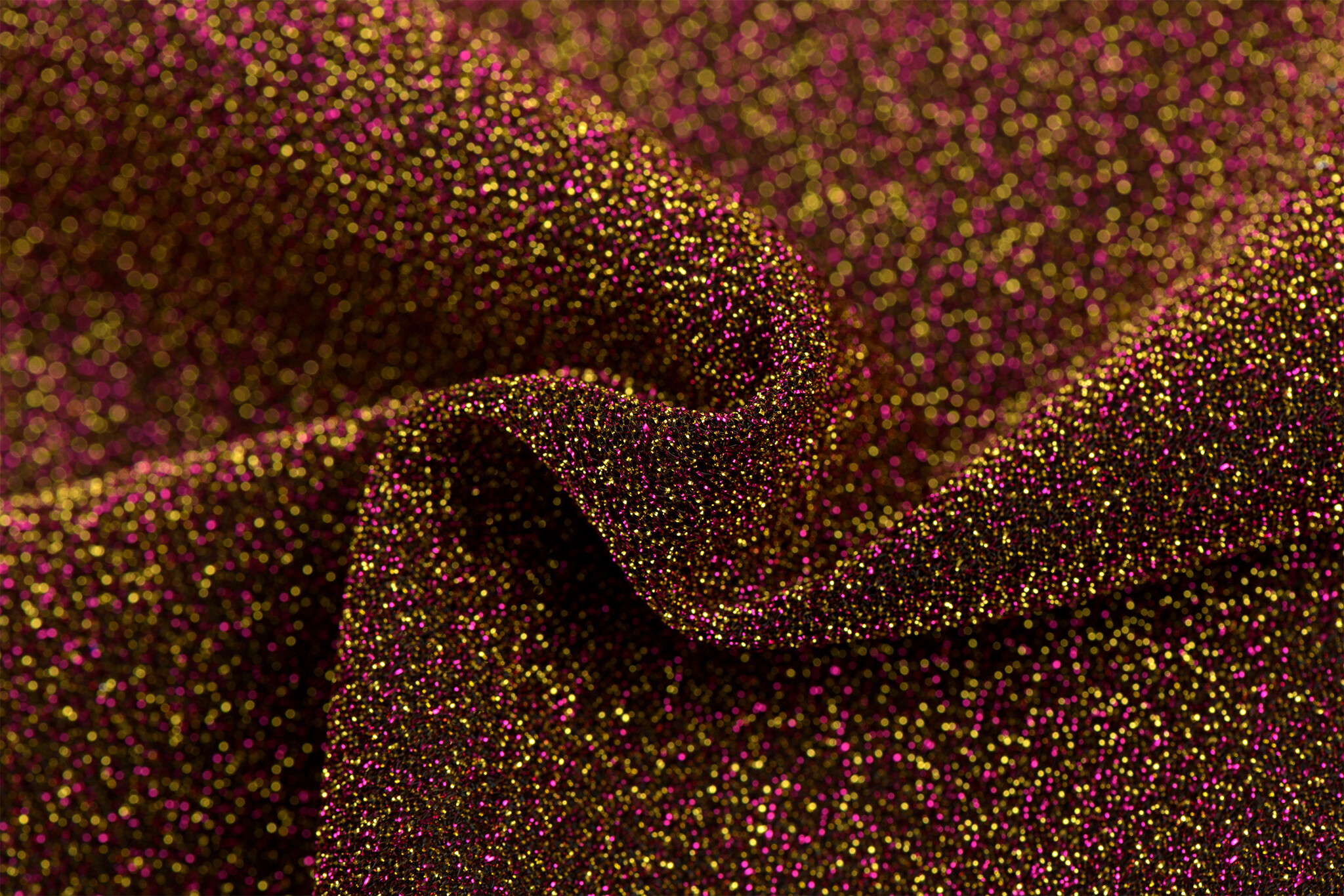Lurex Glitter Jersey Stof Fuchsia – Goud – Stralend & Veelzijdig