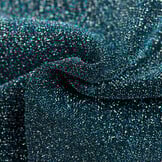 Lurex Glitter Jersey Petrolblauw – Zilver – Veelzijdig & Chic