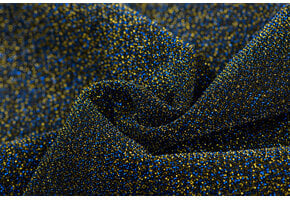 Lurex Glitter Stof Blauw – Goud
