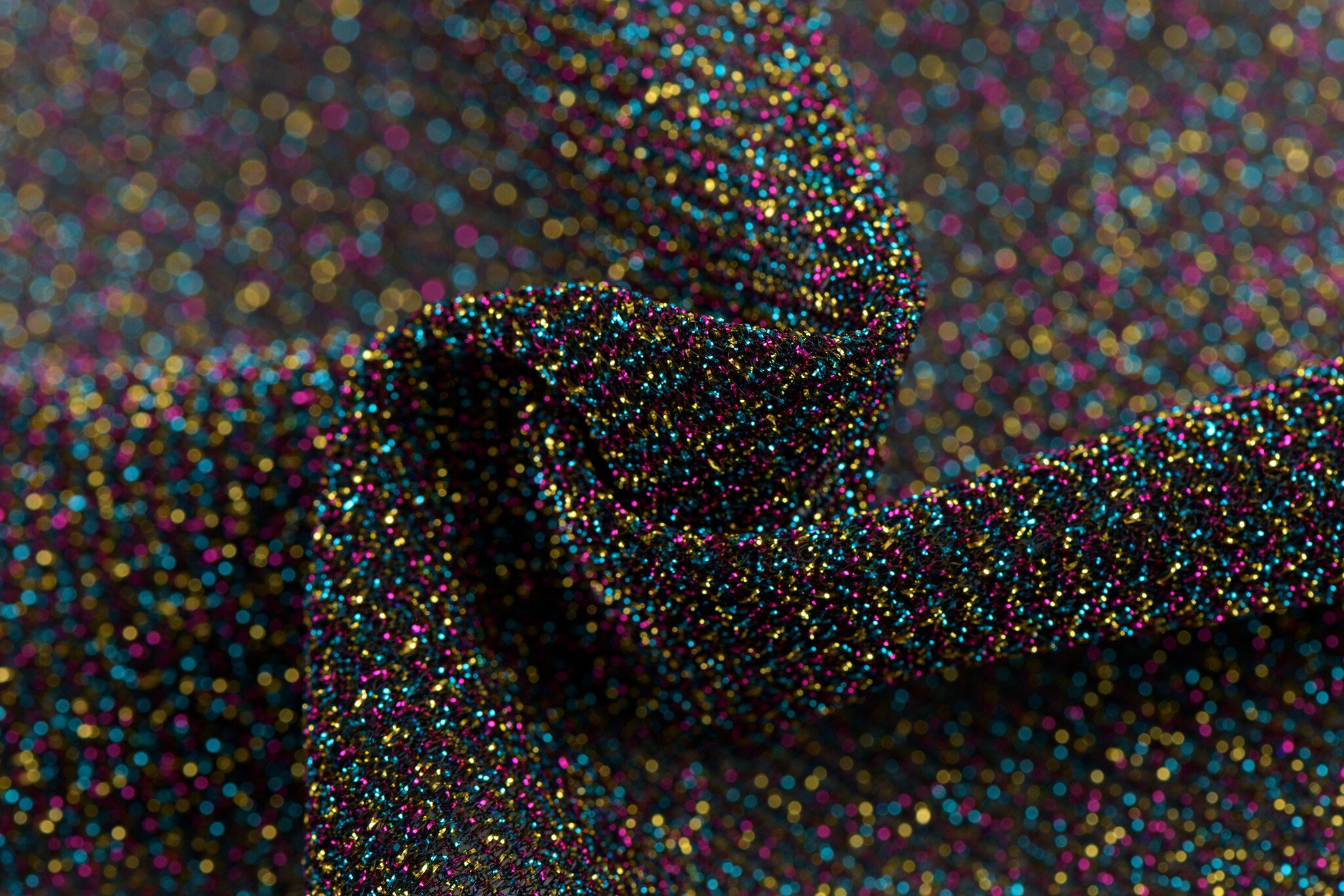 Lurex Glitter Stof Turquoise Multicolor – Sprankelend & Kleurrijk