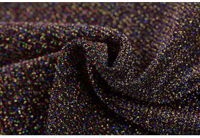 Lurex Glitter Jersey Stof Goud Multicolor