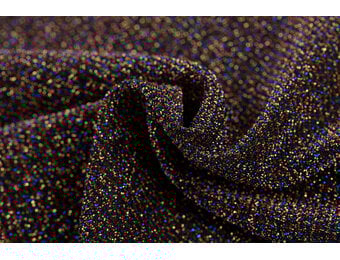Lurex Glitter Jersey Stof Goud Multicolor