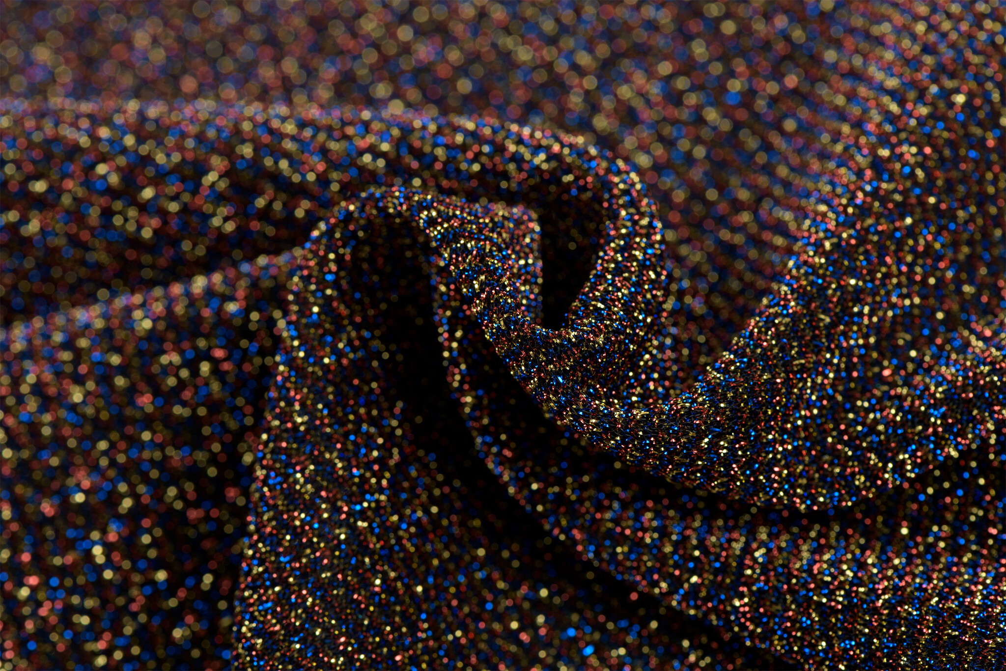 Lurex Glitter Jersey Stof Goud Multicolor – Feestelijk & Glamoureus