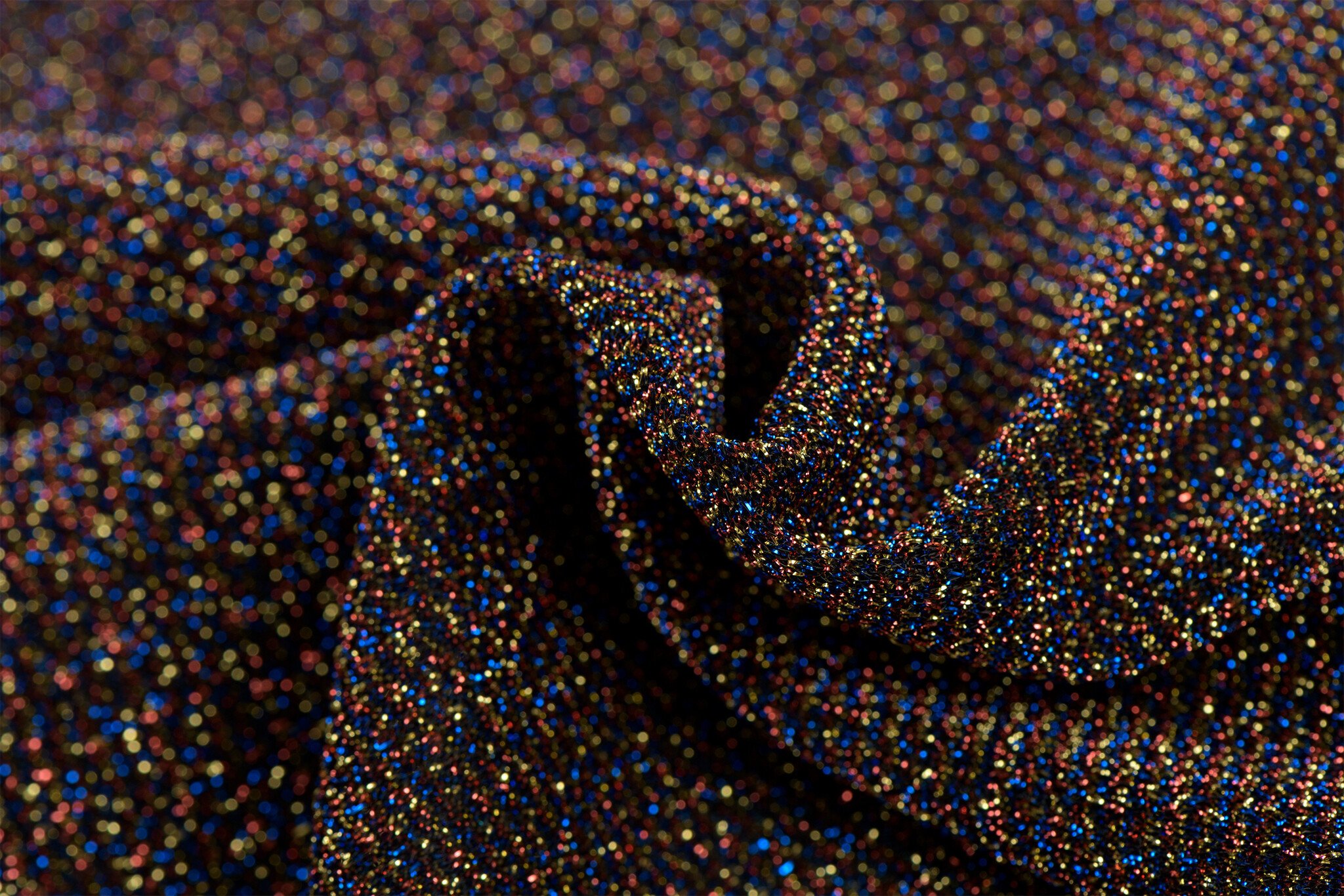 Lurex Glitter Jersey Stof Goud Multicolor – Feestelijk & Glamoureus