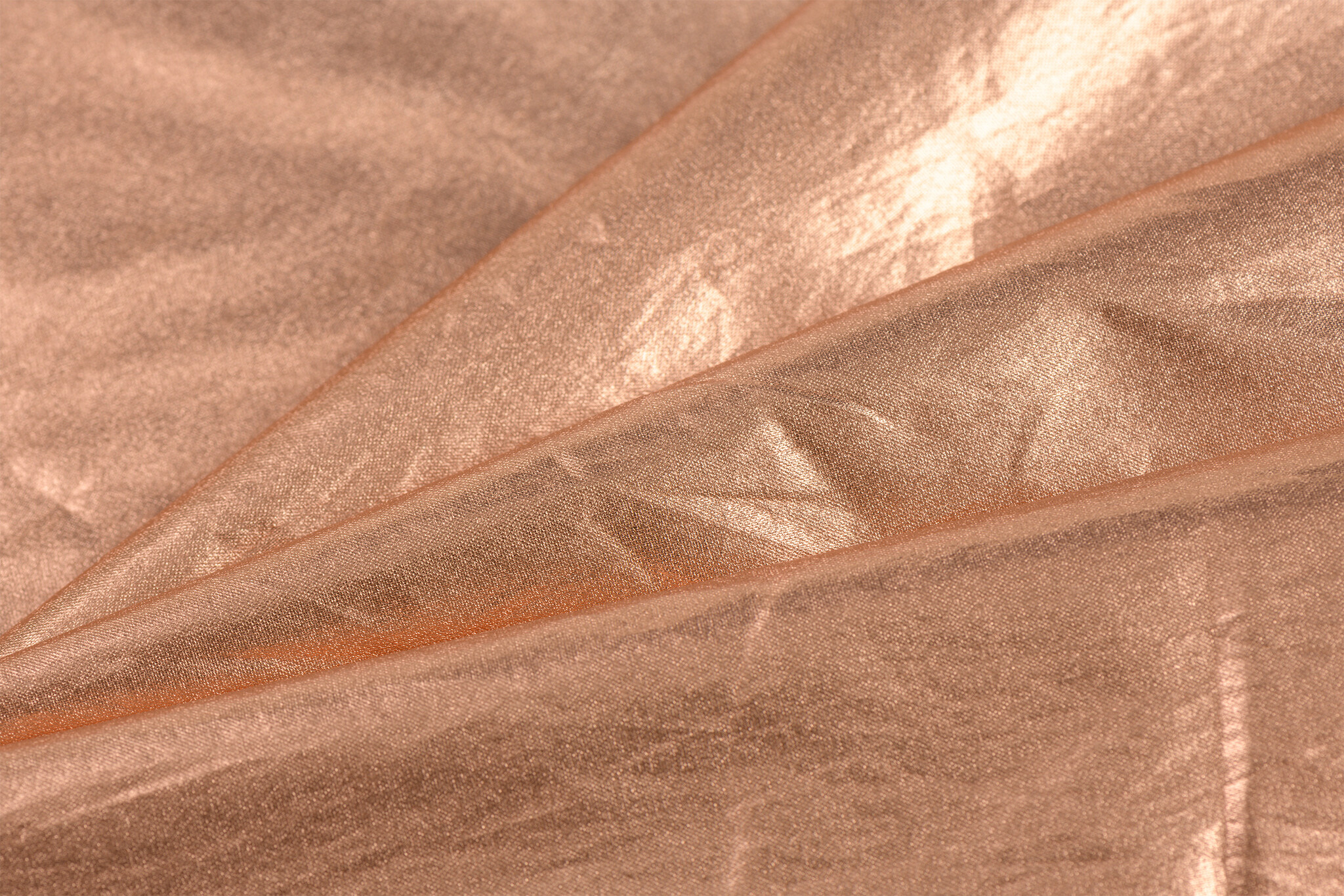 Katoen Stof Metallic Foil – Brons met subtiel glittereffect