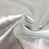 Katoen Stof Metallic Foil – Zilver met subtiel glittereffect