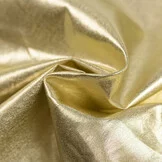 Katoen Stof Metallic Foil – Goud met subtiel glittereffect