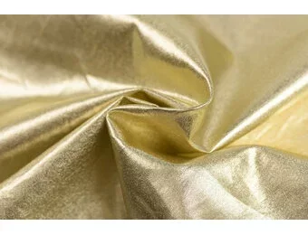 Katoen Stof Metallic Foil – Goud
