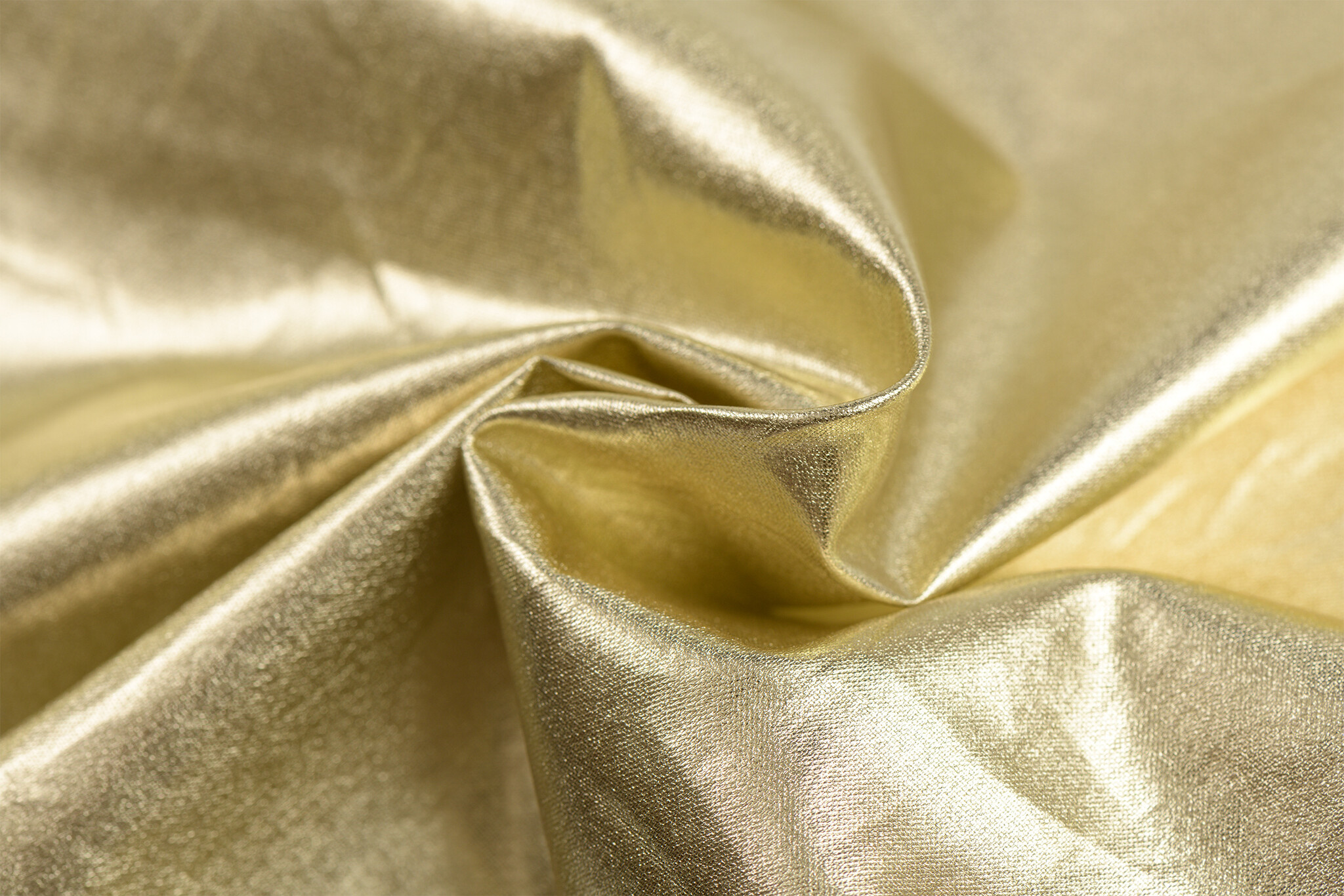 Katoen Stof Metallic Foil – Goud met subtiel glittereffect