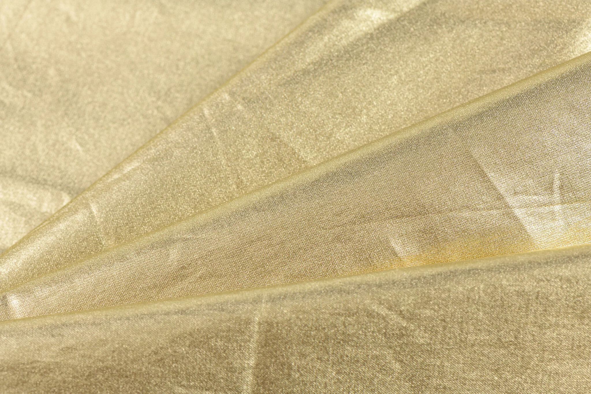 Katoen Stof Metallic Foil – Goud met subtiel glittereffect