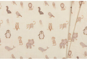 Rib Jersey Stof - Pasgeboren Dieren