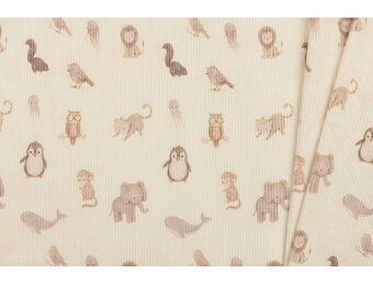 Rib Jersey Stof - Pasgeboren Dieren