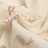 Rib Jersey Stof Pasgeboren Dieren – Schattig & Comfortabel