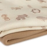 Rib Jersey Stof Pasgeboren Dieren – Schattig & Comfortabel
