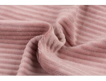 Brede Ribfluweel Jersey Stof Oud Mauve