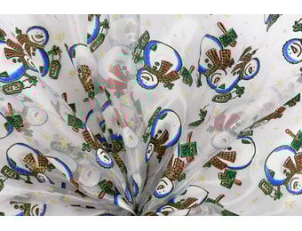 Organza Stof Kerst – Sneeuwpoppen