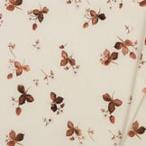 Rib Jersey Stof Ananas Aardbei Bruin – Stijlvol & Rekbaar