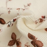 Rib Jersey Stof Ananas Aardbei Bruin – Stijlvol & Rekbaar