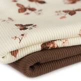 Rib Jersey Stof Ananas Aardbei Bruin – Stijlvol & Rekbaar