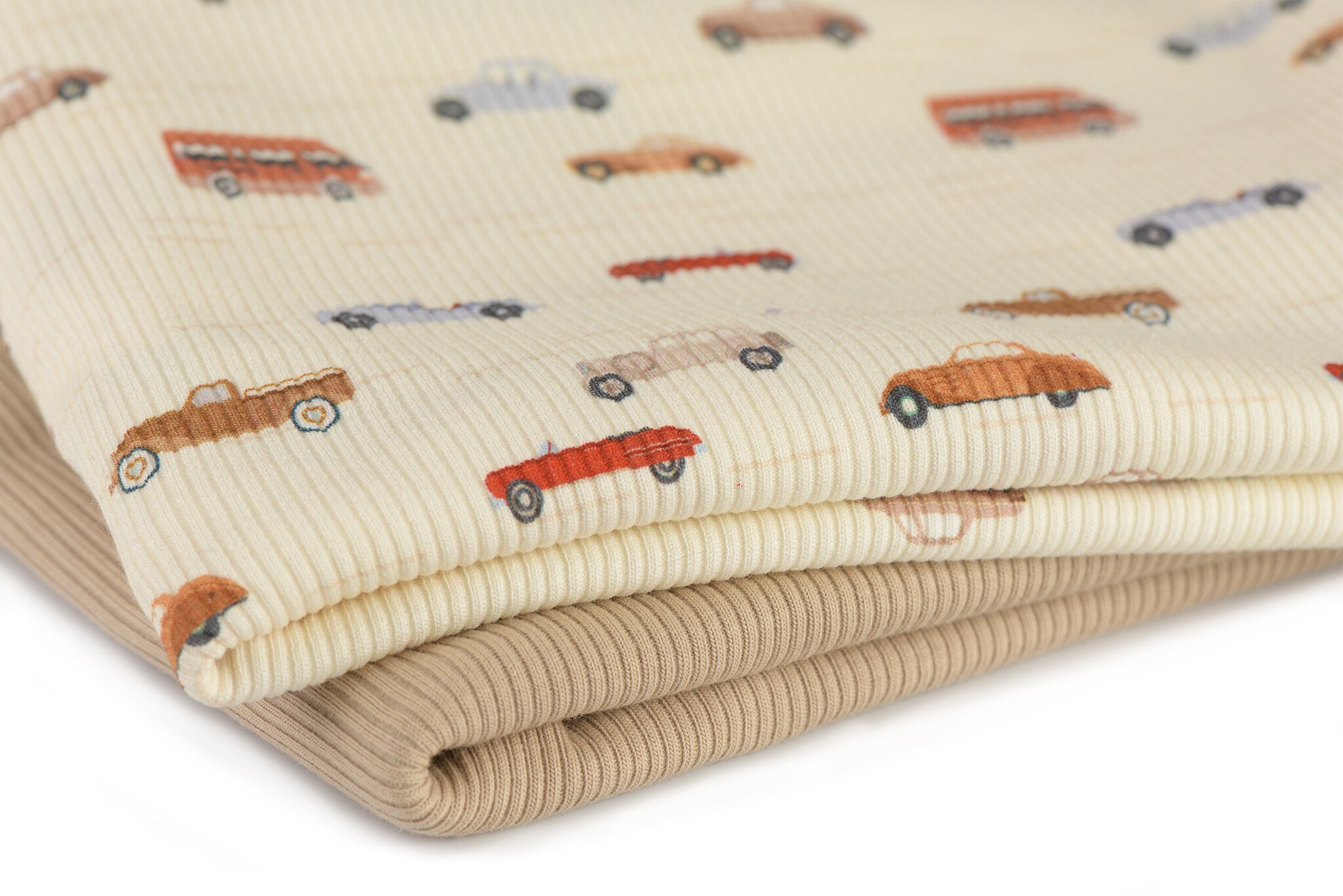Rib Jersey Stof Kleine Auto’s – Stoer & Speels