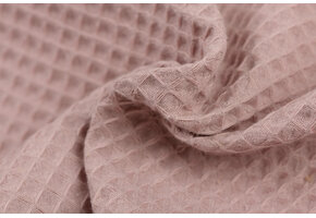 Wafelkatoen Pique Oud Roze