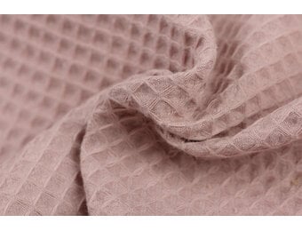 Wafelkatoen Pique Oud Roze