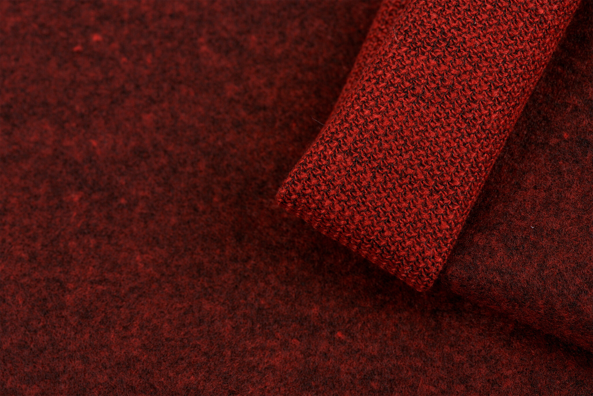 Mantel Terry Melange Stof Rood – Warm, Zacht & Stijlvol