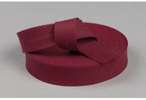 Biaisband Katoen Bordeaux 20mm